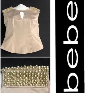 BEBE Metallic Blouse